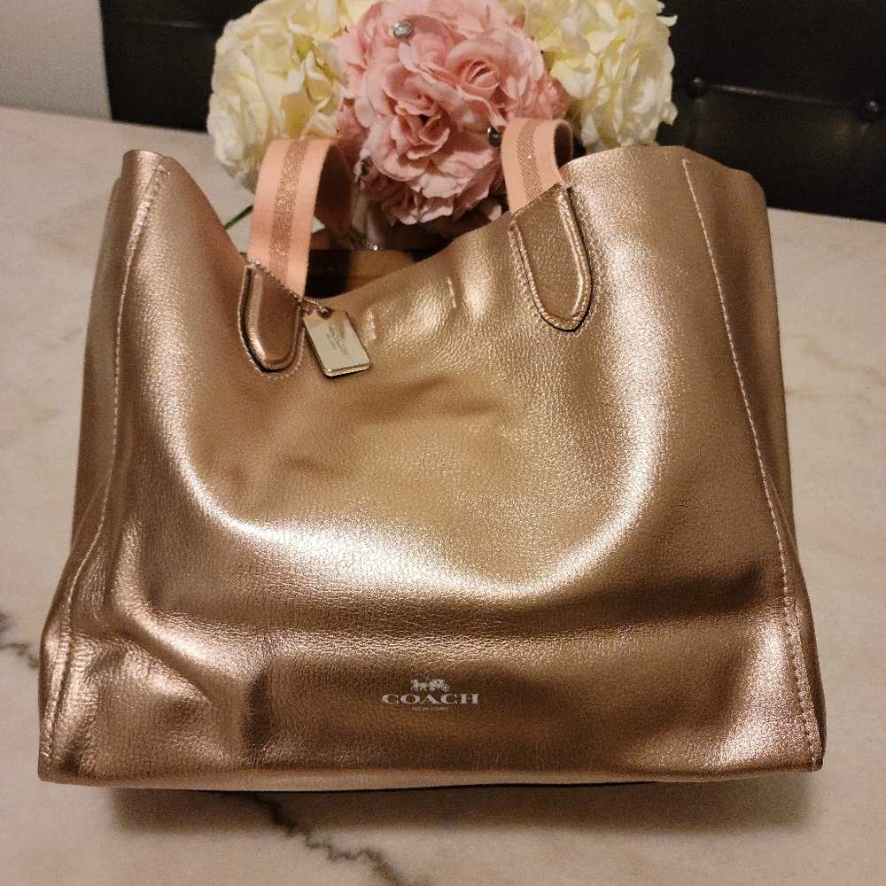 Coach Metallic Rose Tote